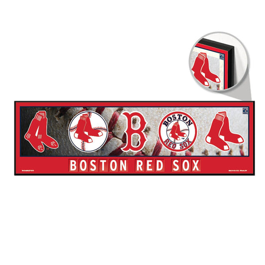Boston Red Sox Signed 9x30 Wood Evolution Memorabilia - ToylandEU