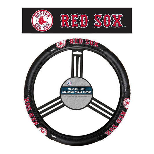 Boston Red Sox Steering Wheel Cover Massage Grip Style CO - ToylandEU
