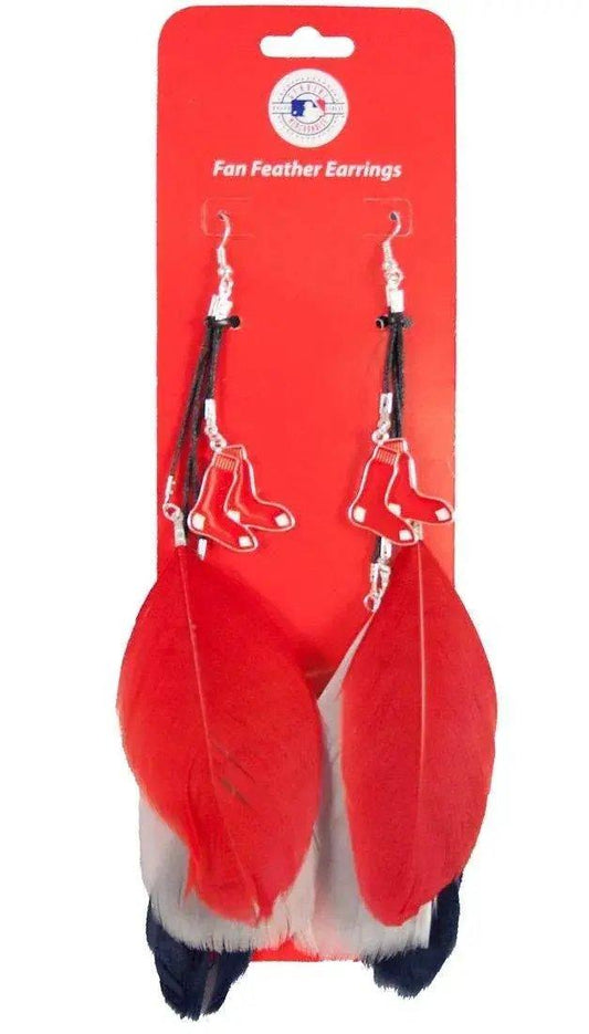  Boston Red Sox Team Color Feather Earrings By Little Earth -  ToylandEU™