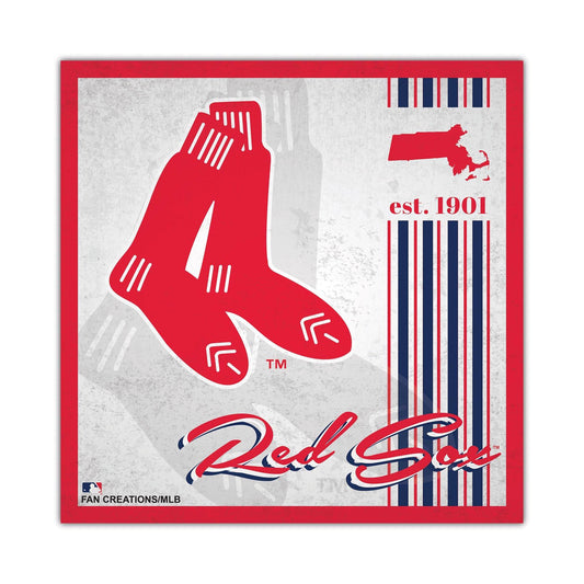 Boston Red Sox Wood Sign 10x10 Album Wall Art Decor - ToylandEU