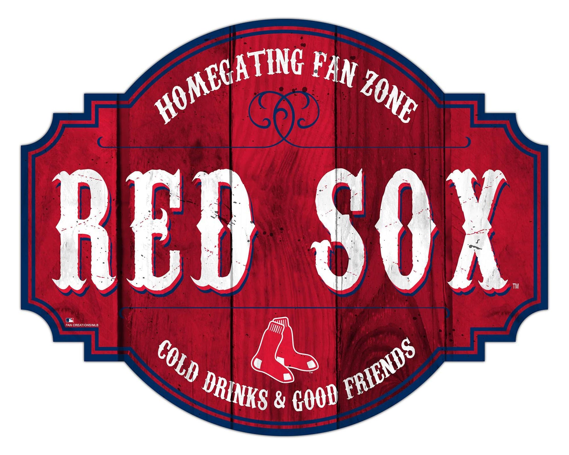 Boston Red Sox Wood Sign 12 Inch Homegating Tavern Sign - ToylandEU