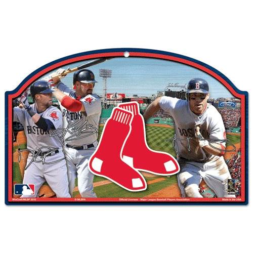 Boston Red Sox Wood Sign - Players Design - ToylandEU