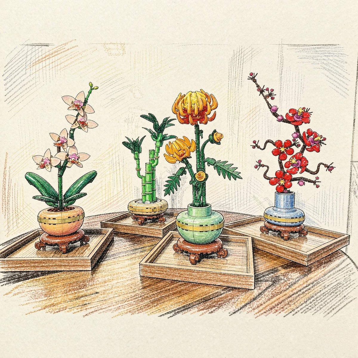 Botanical Building Blocks | Compatible Bricks | Toylandeu™