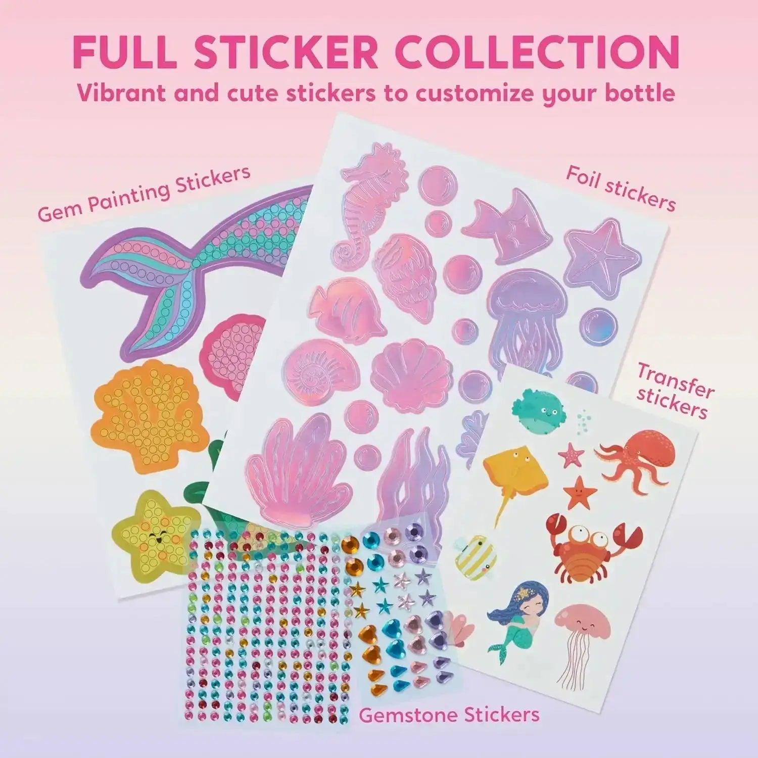  Mermaid Water Bottle Decorating Kit For Girls DIY Gems -  ToylandEU™