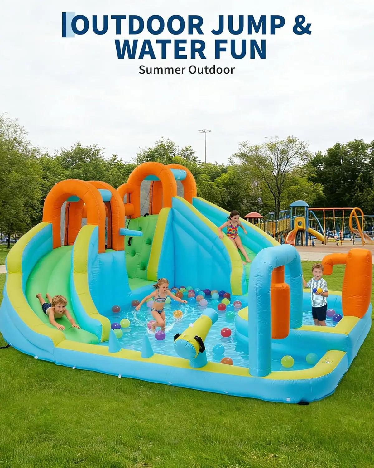  Inflatable Bounce House With Slide 10 In 1 Backyard Fun -  ToylandEU™