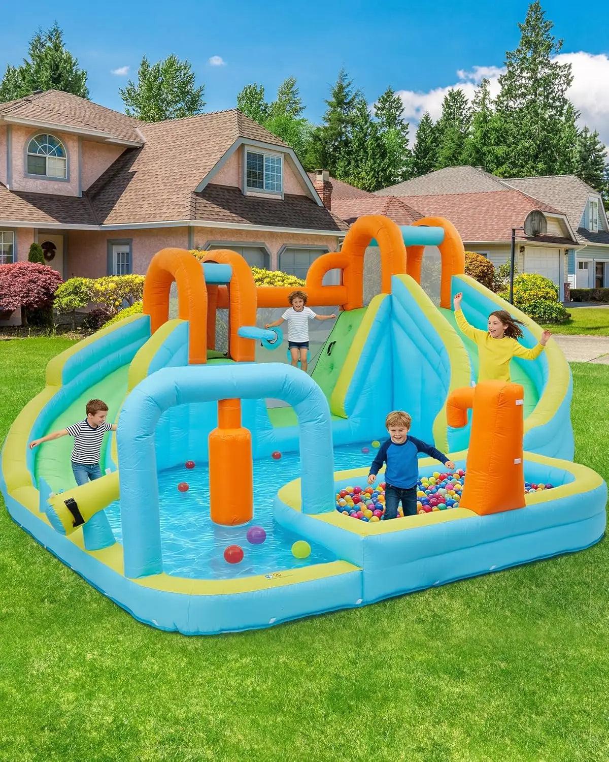  Inflatable Bounce House With Slide 10 In 1 Backyard Fun -  ToylandEU™