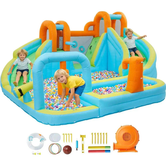  Inflatable 7 in 1 Bounce House for Kids Outdoor Fun -  ToylandEU™