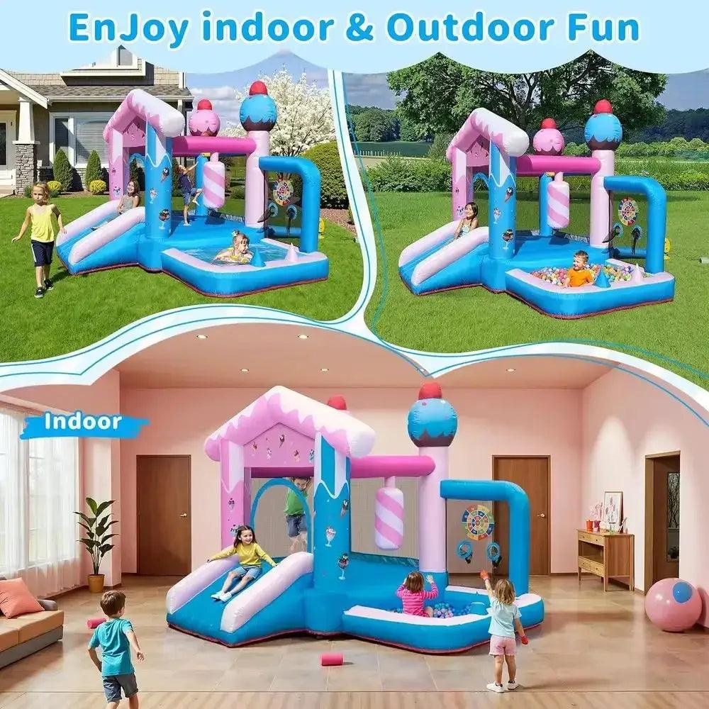  8In1 Inflatable Playhouse Bounce House With Slide And Games -  ToylandEU™