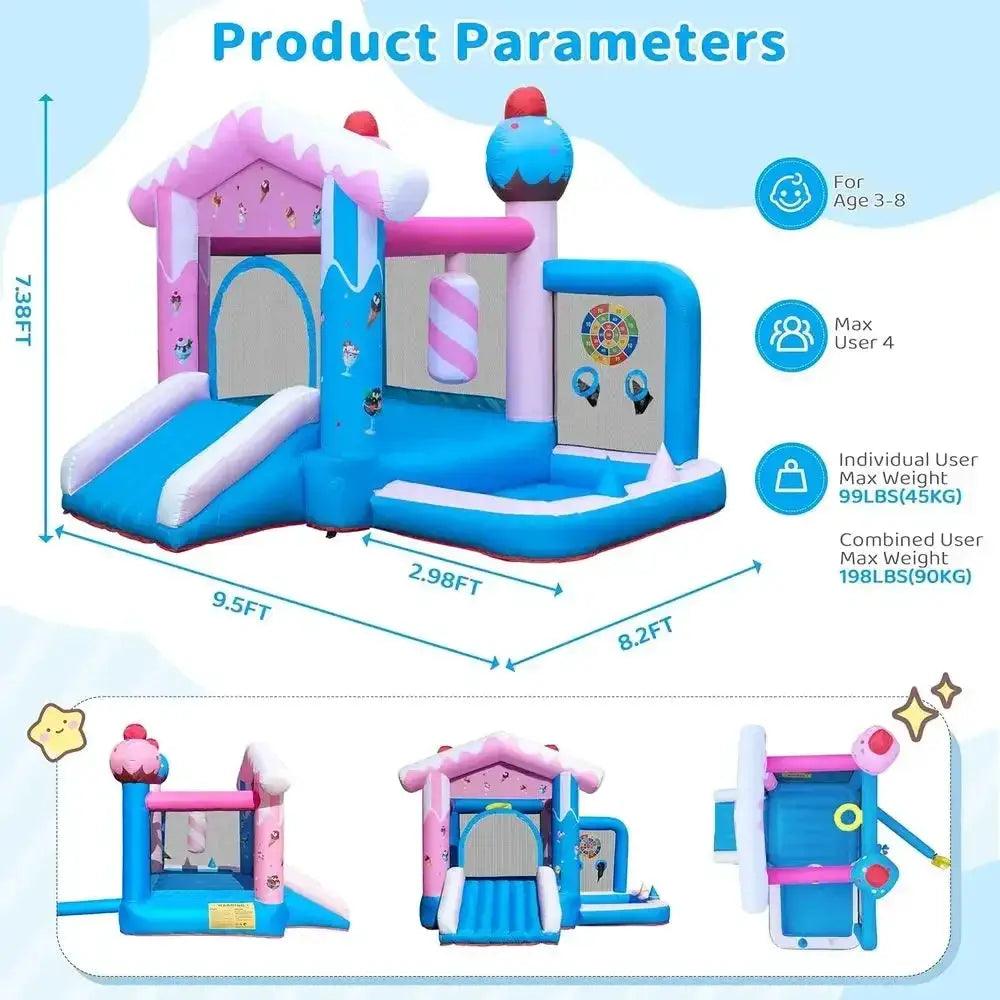  8In1 Inflatable Playhouse Bounce House With Slide And Games -  ToylandEU™