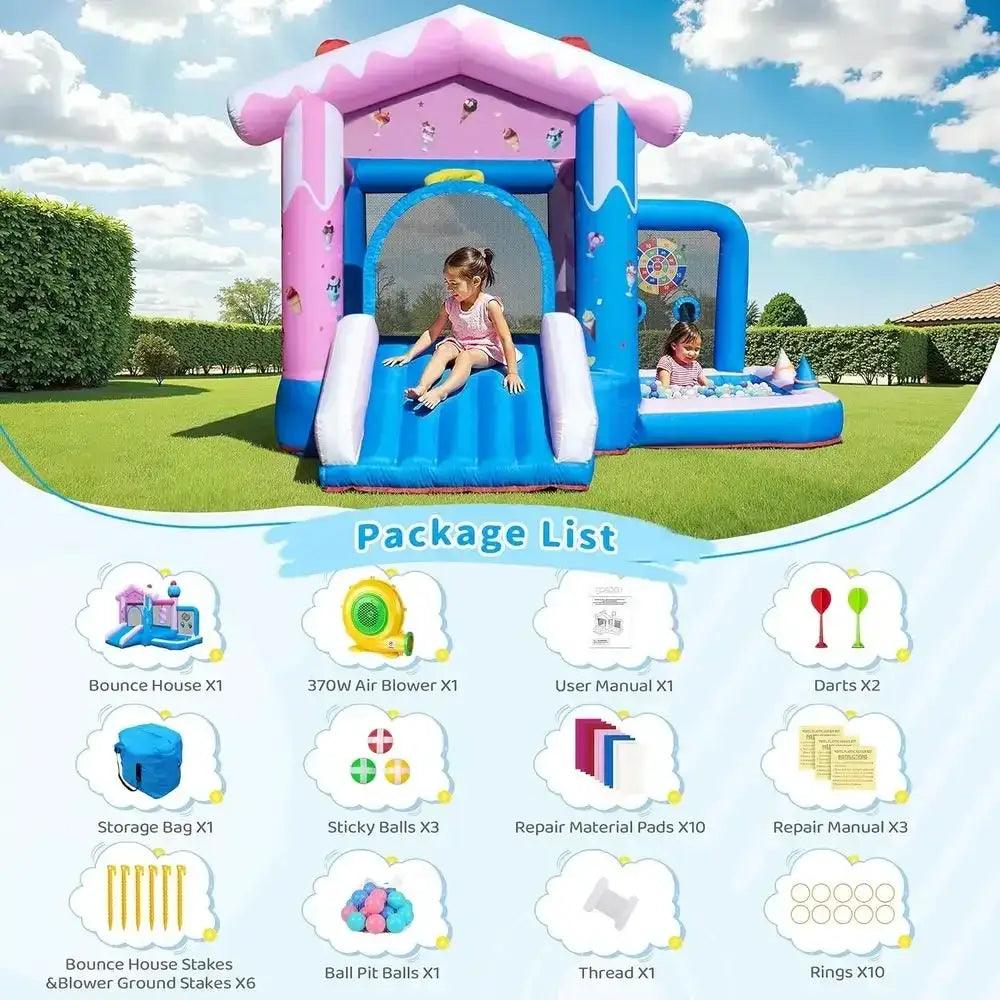  8In1 Inflatable Playhouse Bounce House With Slide And Games -  ToylandEU™