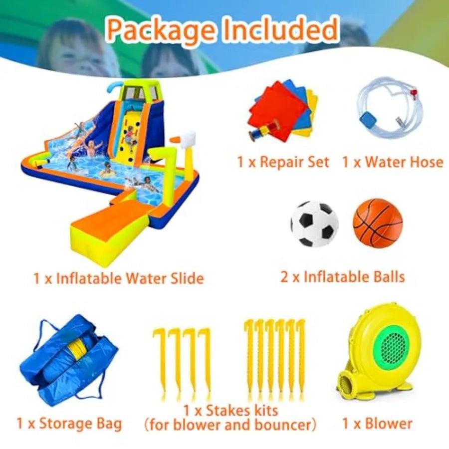  Inflatable Water Slide 8 In 1 Bounce House Backyard -  ToylandEU™