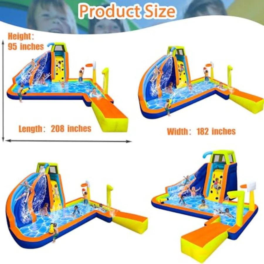  Inflatable Water Slide 8 In 1 Bounce House Backyard -  ToylandEU™