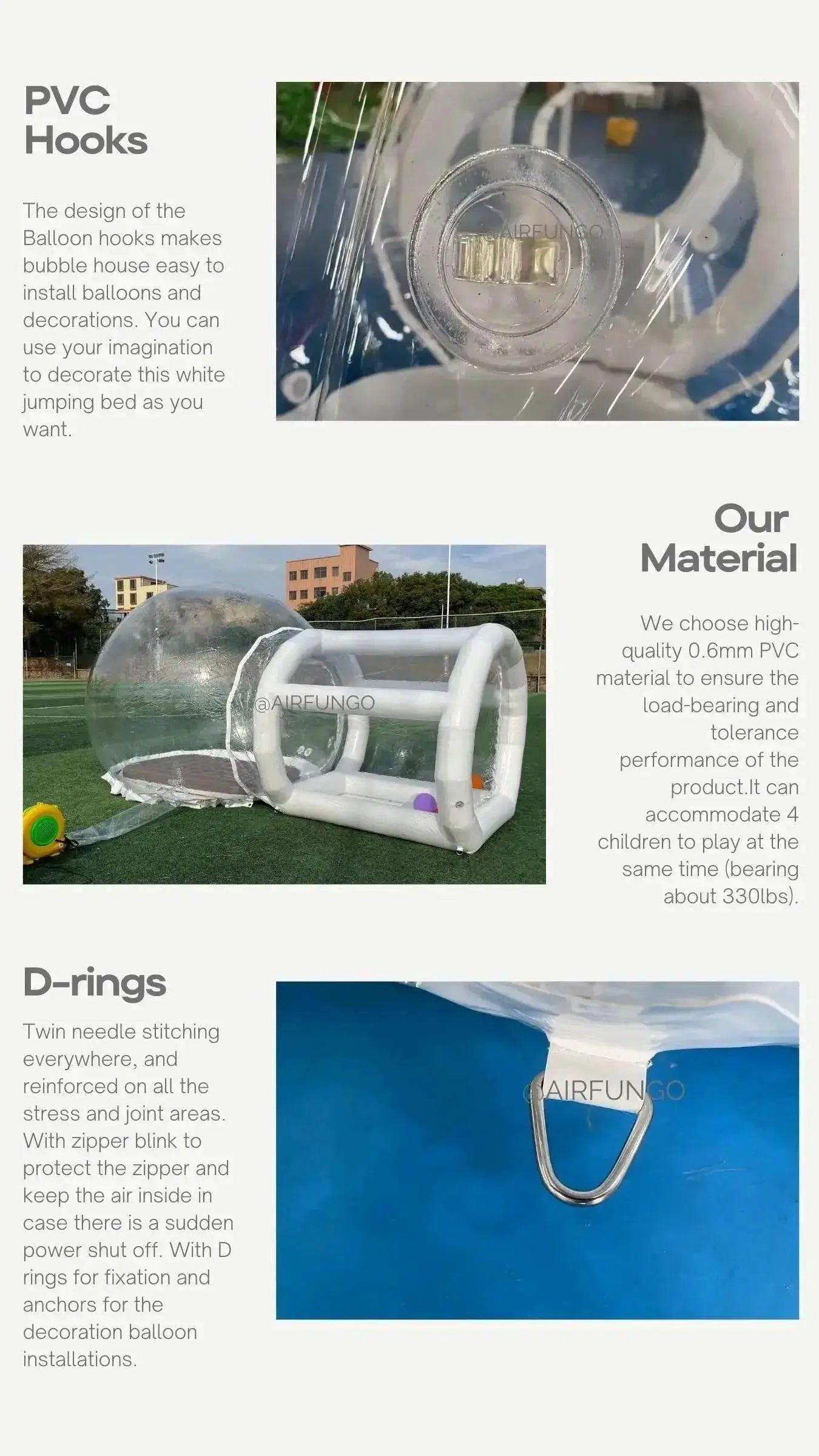  Bounce House Hot Selling Transparent Inflatable Camping Tent 10ft Dia Bubble Dome House with Blower -  ToylandEU™