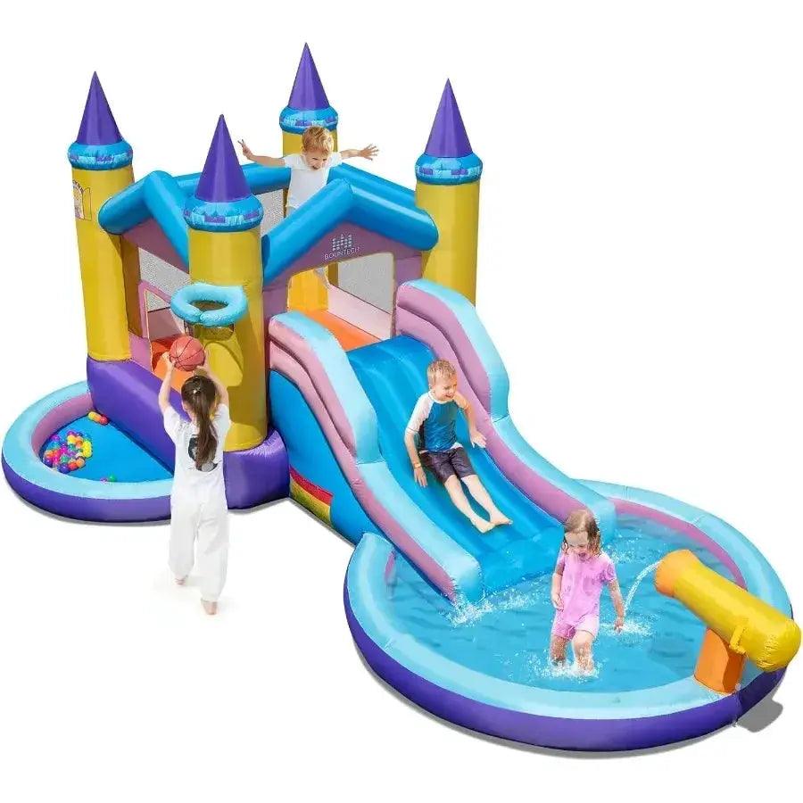  Inflatable Water Slide Two In One Castle Bounce House -  ToylandEU™