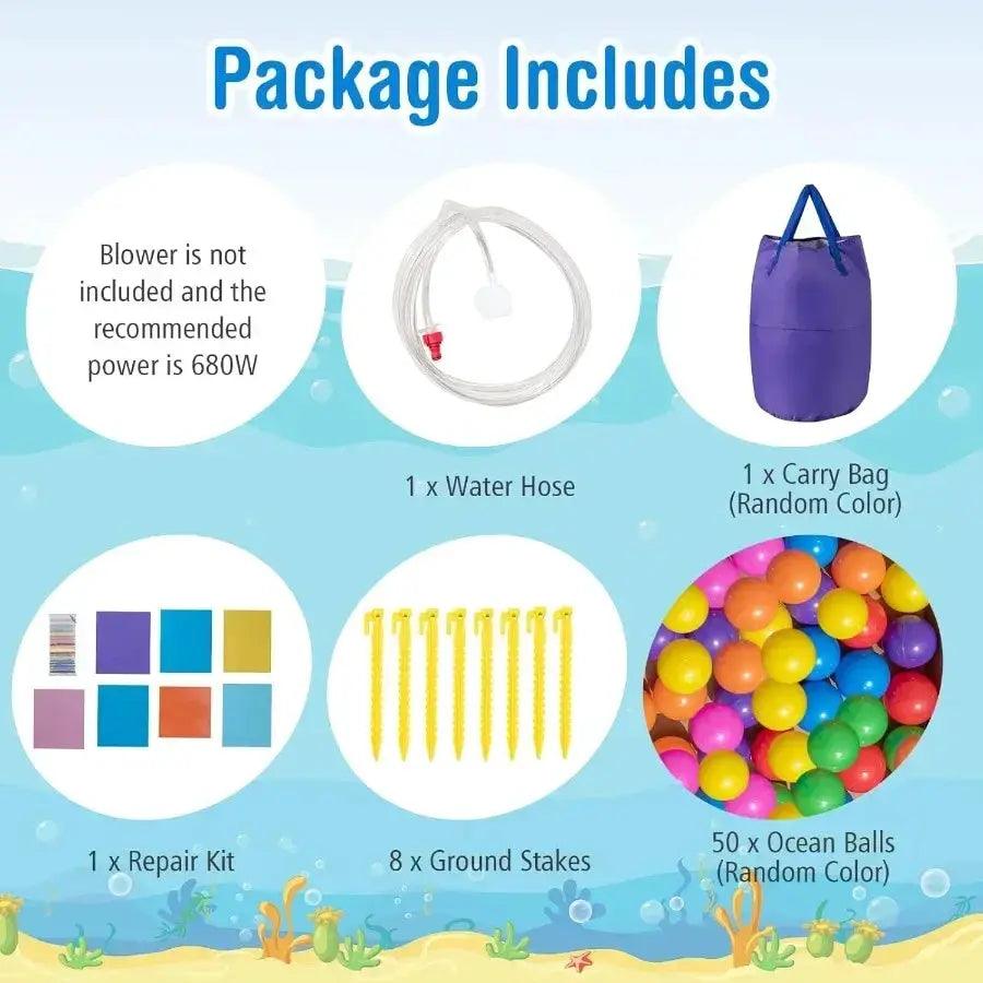  Inflatable Water Slide Two In One Castle Bounce House -  ToylandEU™