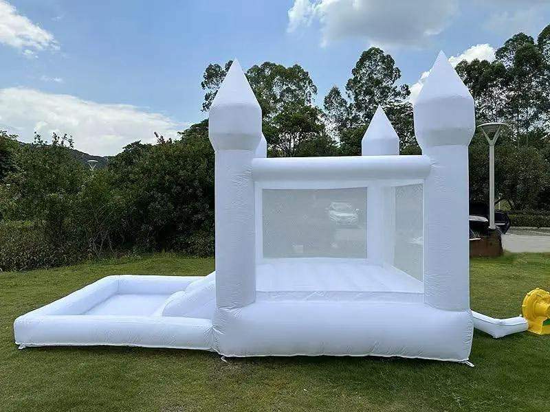  Kids 9x9x7ft Soft Play White Bounce House With Slide -  ToylandEU™