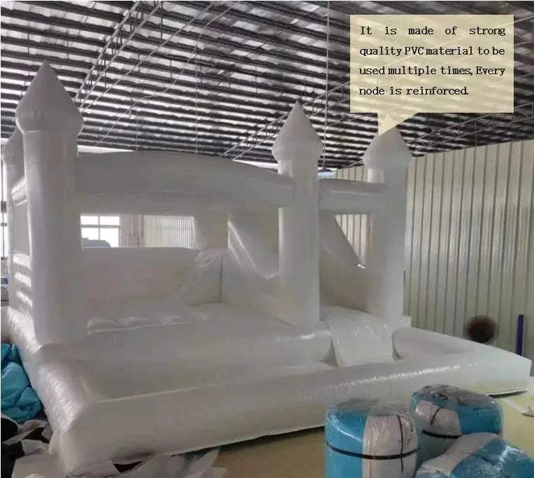  In Stock Large White Bounce House Slide Ball Pit Trampoline -  ToylandEU™