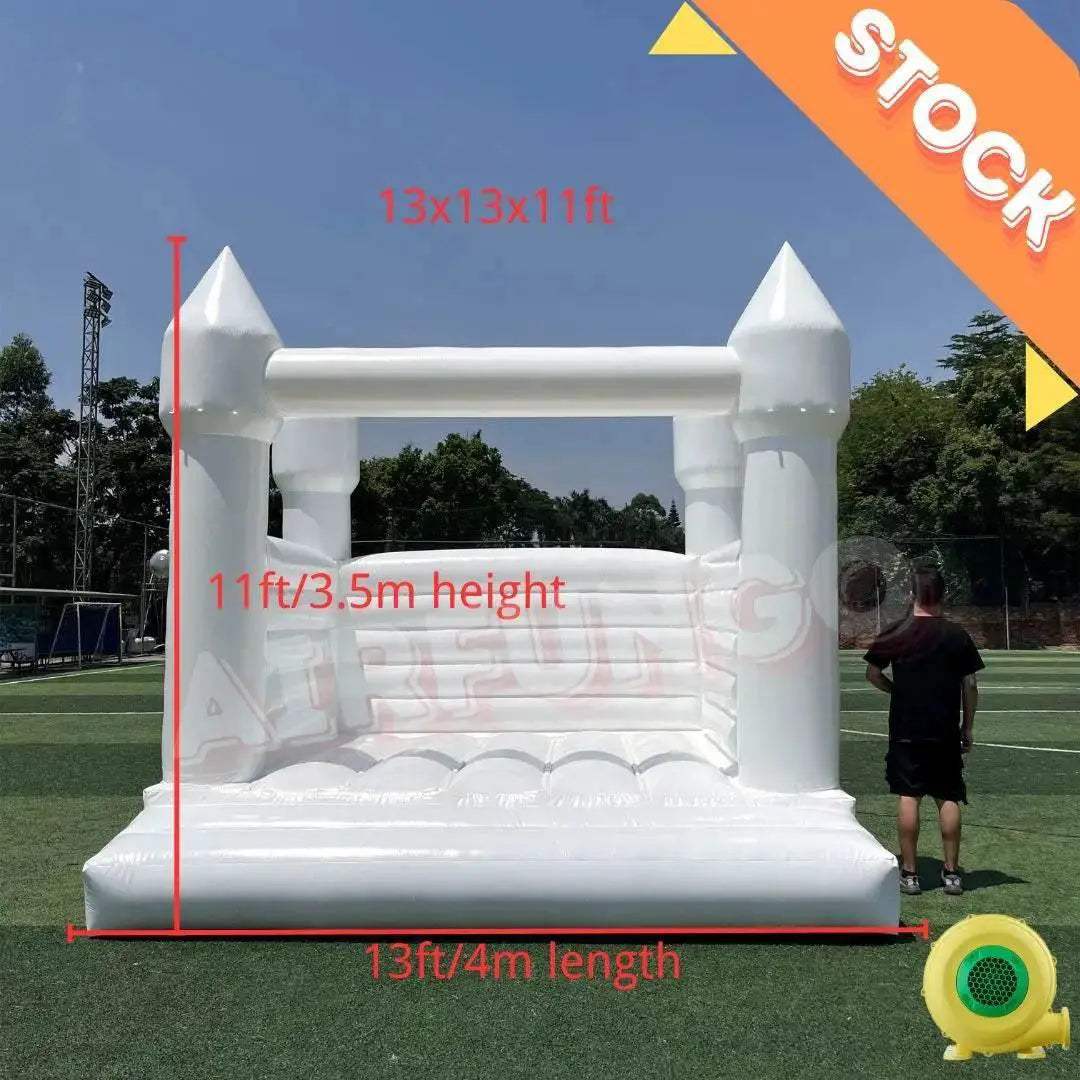  Outdoor Inflatable White Bounce House PVC Inflatable Castle -  ToylandEU™