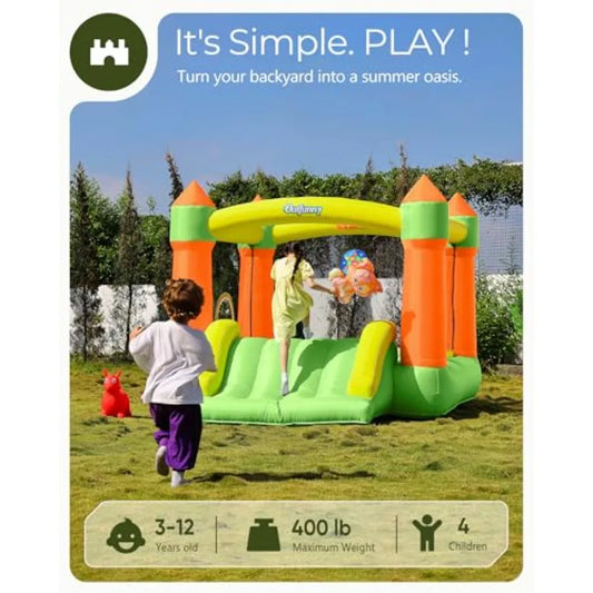 Bounce House With Slide For Kids Indoor Outdoor Fun