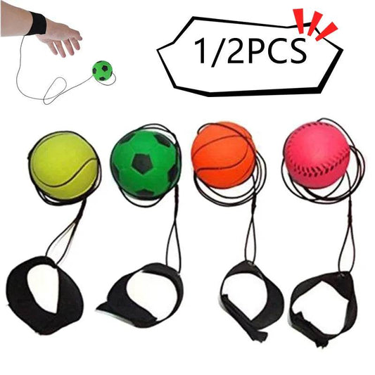 Bouncy Elastic Hand Ball with String for Kids' Outdoor Fun - ToylandEU