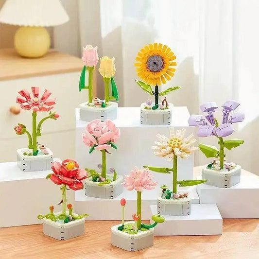  Bouquet Building Block Set Plant Potted Bricks Toys Girls Gifts -  ToylandEU™