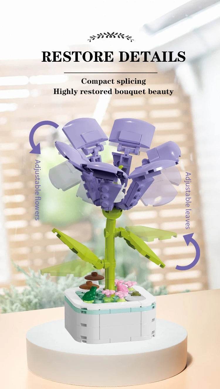 Bouquet Building Block Set Plant Potted Bricks Toys Girls Gifts - ToylandEU