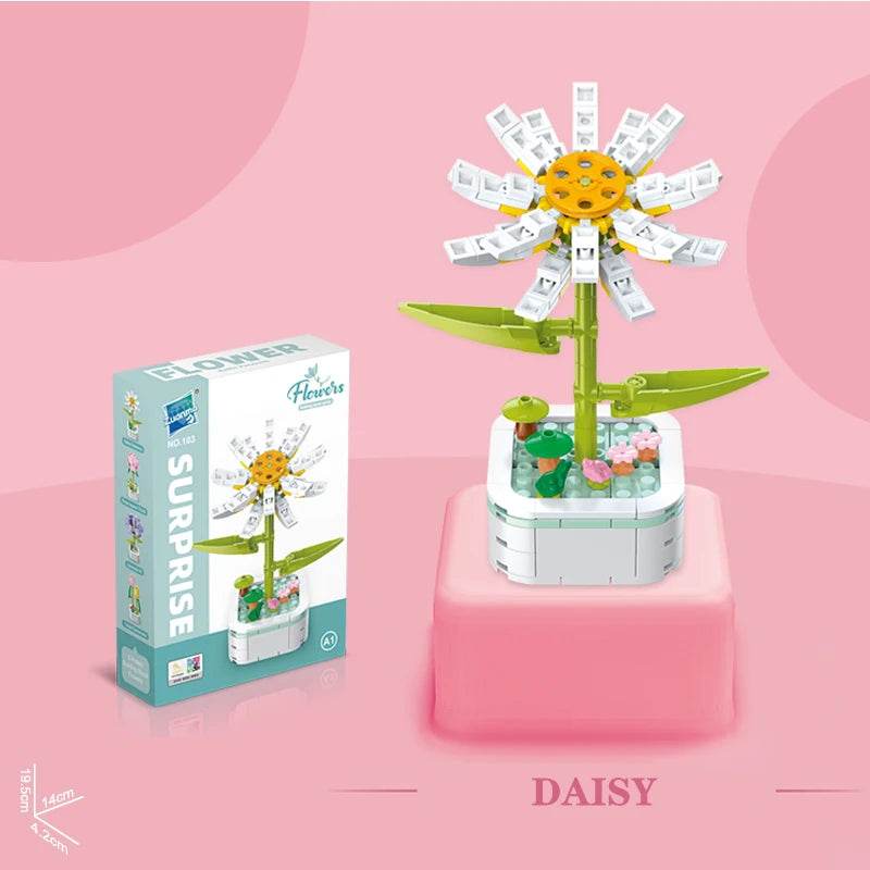 Bouquet Building Block Set Plant Potted Bricks Toys Girls Gifts - ToylandEU