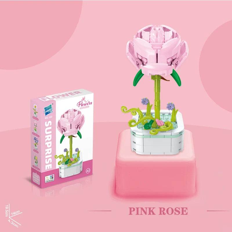 Bouquet Building Block Set Plant Potted Bricks Toys Girls Gifts - ToylandEU