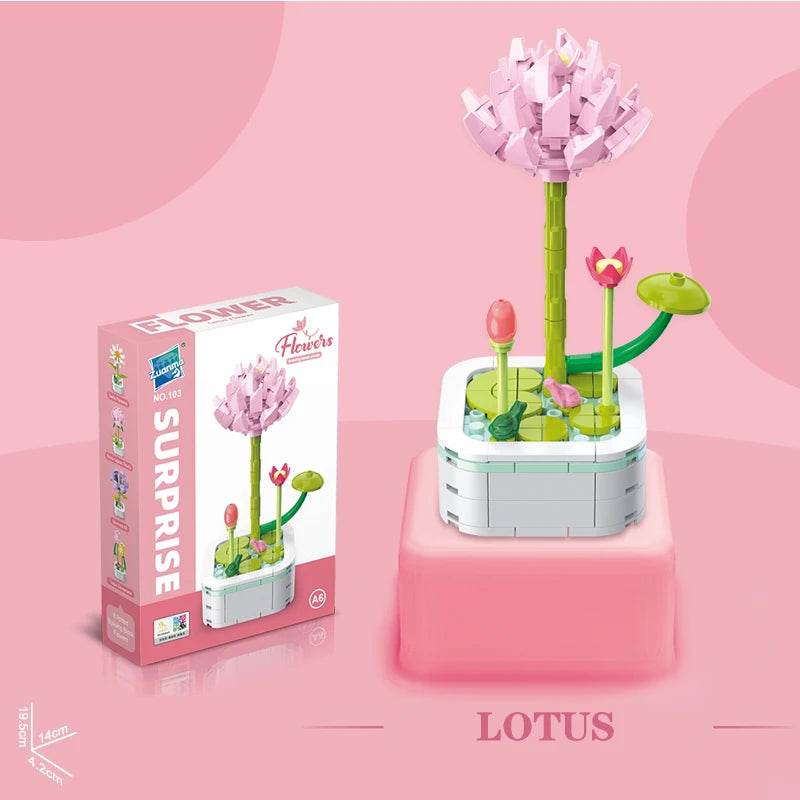 Bouquet Building Block Set Plant Potted Bricks Toys Girls Gifts - ToylandEU