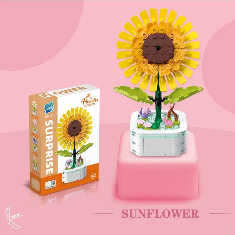 Bouquet Building Block Set Plant Potted Bricks Toys Girls Gifts - ToylandEU