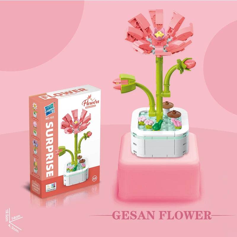 Bouquet Building Block Set Plant Potted Bricks Toys Girls Gifts - ToylandEU