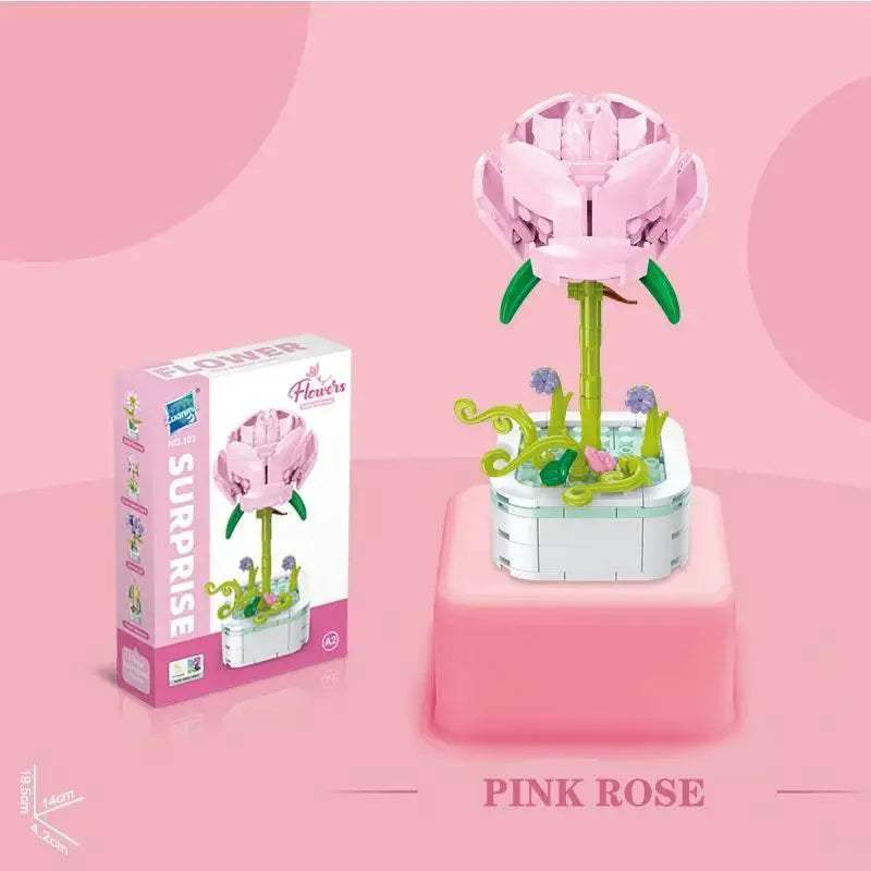 Bouquet Building Block Set Plant Potted Bricks Toys Girls Gifts - ToylandEU