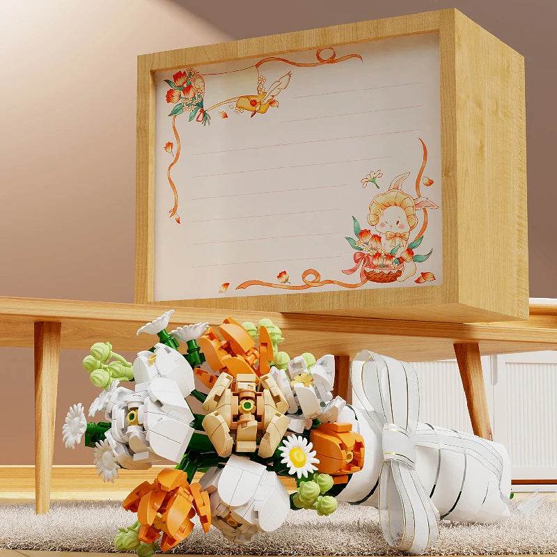 Bouquet Building Blocks Assembly Moc Model DIY Eternal Flower Display Bricks Kits Holiday Gifts Children Toys - ToylandEU
