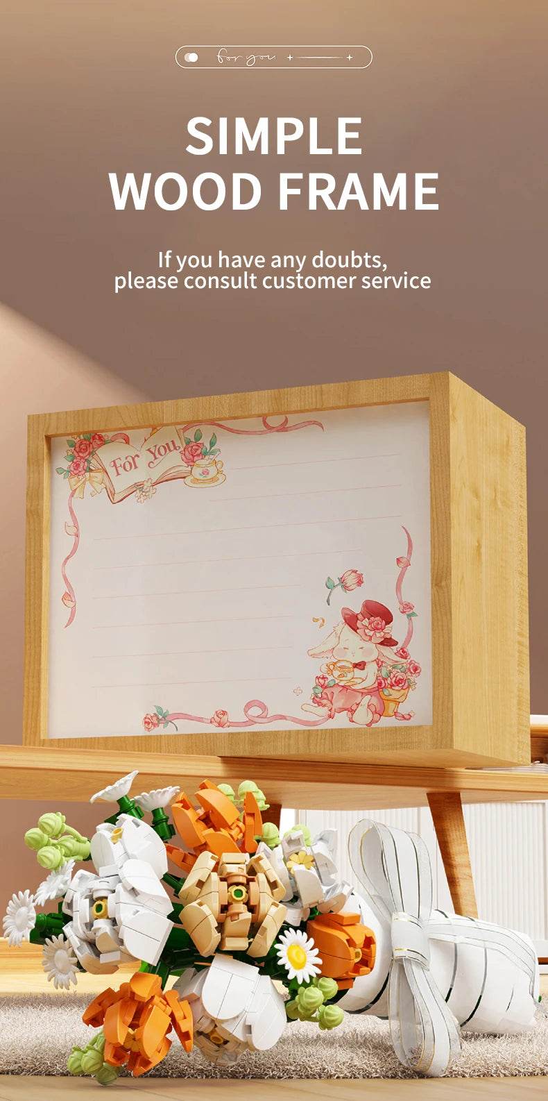 Bouquet Building Blocks Assembly Moc Model DIY Eternal Flower Display Bricks Kits Holiday Gifts Children Toys - ToylandEU