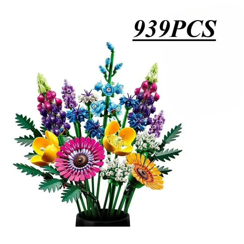 Bouquet Building Blocks Set For Home Decor And Gifts - ToylandEU