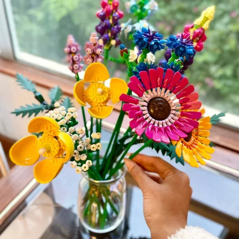 Bouquet Building Blocks Set For Home Decor And Gifts - ToylandEU