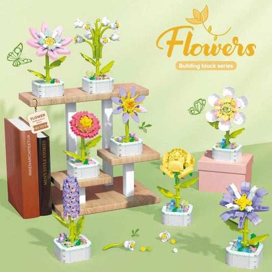 Bouquet Potted Building Blocks Eternal Flower Assembly Toys - ToylandEU