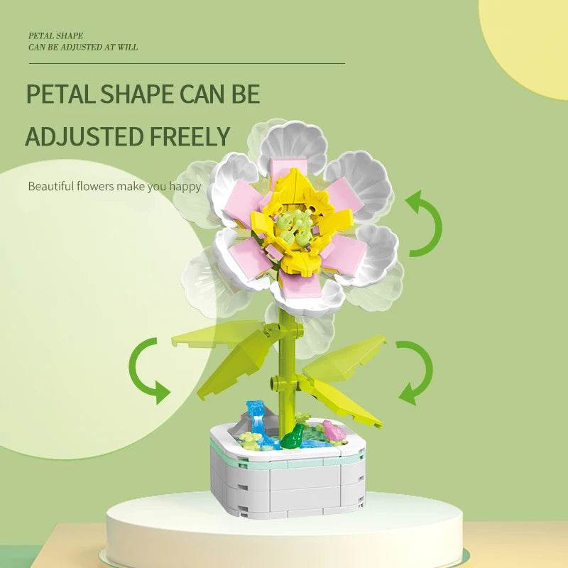 Bouquet Potted Building Blocks Eternal Flower Assembly Toys - ToylandEU