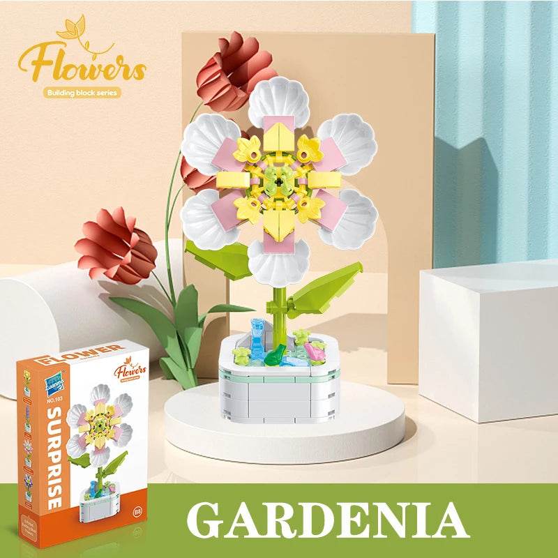 Bouquet Potted Building Blocks Eternal Flower Assembly Toys - ToylandEU