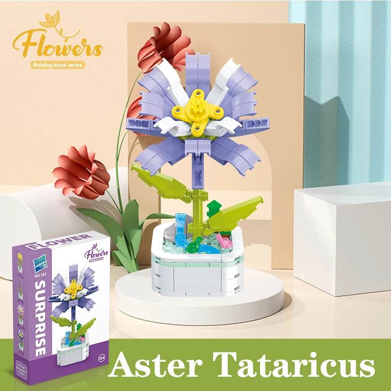 Bouquet Potted Building Blocks Eternal Flower Assembly Toys - ToylandEU