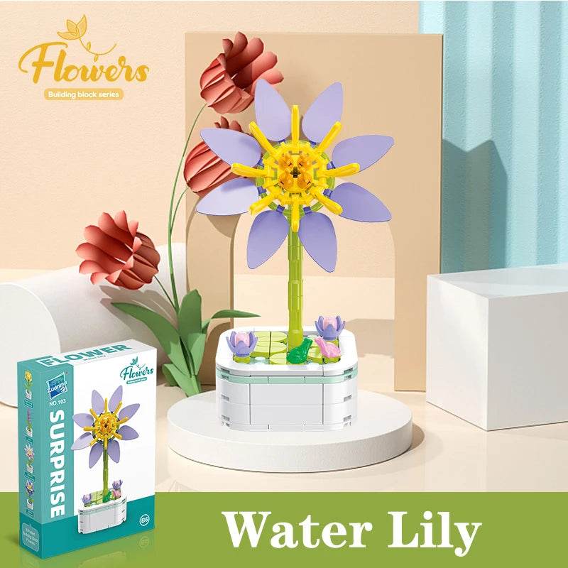 Bouquet Potted Building Blocks Eternal Flower Assembly Toys - ToylandEU