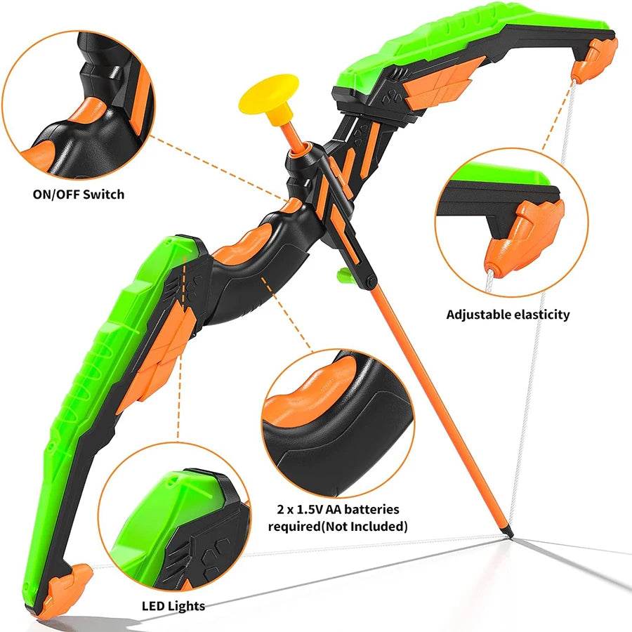Bow And Arrow Toy Set With LED Lights And Targets Ch - ToylandEU