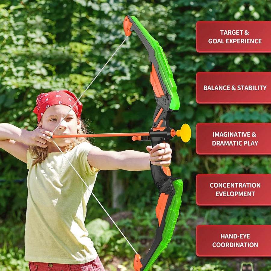 Bow And Arrow Toy Set With LED Lights And Targets Ch - ToylandEU