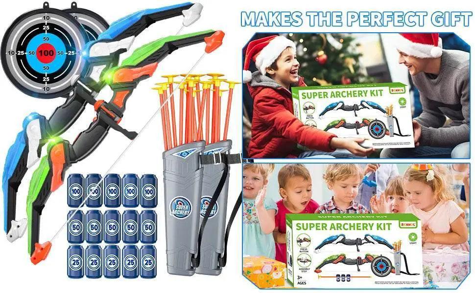  Bow and Arrow Toys with Light-up LED for Kids Ages 3+ -  ToylandEU™
