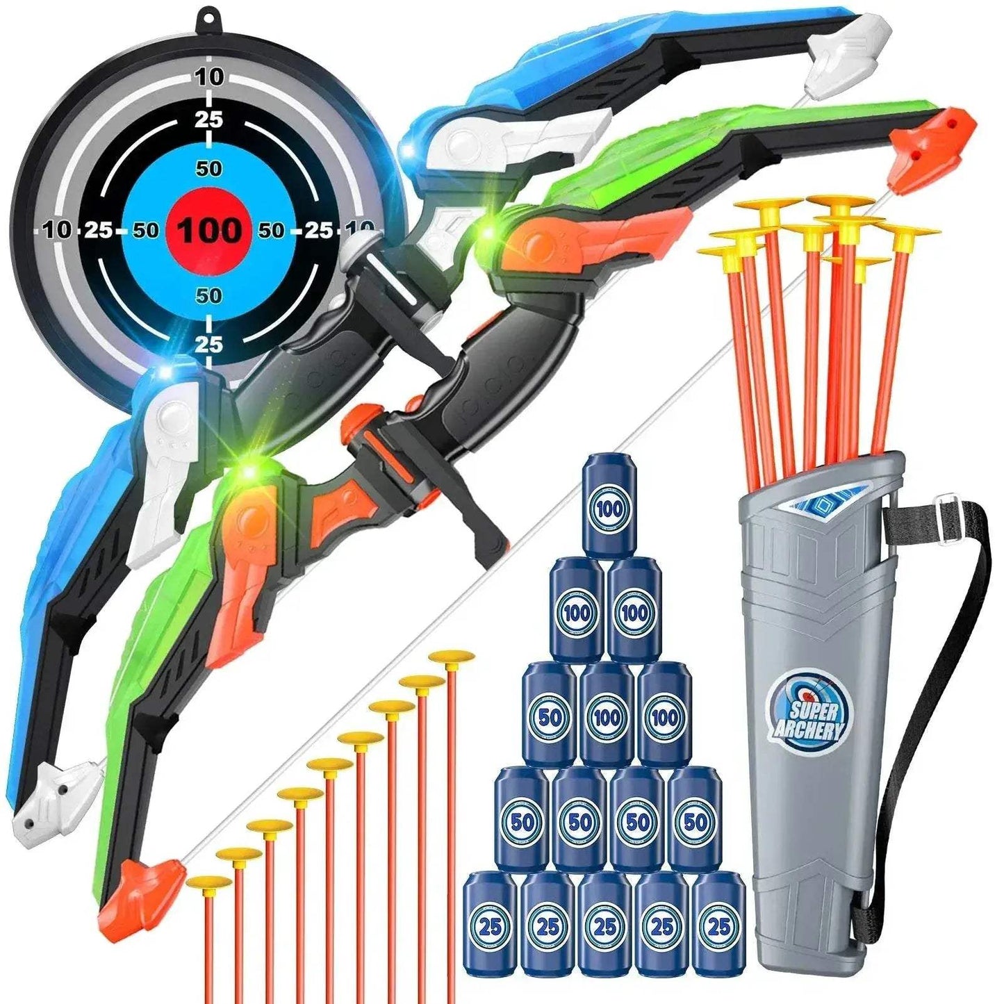  Bow and Arrow Toys with Light-up LED for Kids Ages 3+ -  ToylandEU™