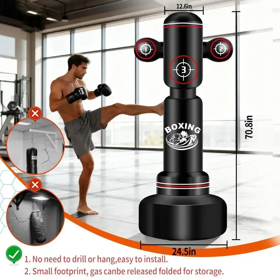 Boxing Bag With Stand Freestanding Punching Bag For Adults - ToylandEU