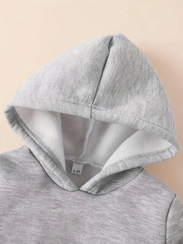 Boy 1-3Y Fleece Hoodie And Casual Sports Pants Set Football Pattern Polyester - ToylandEU