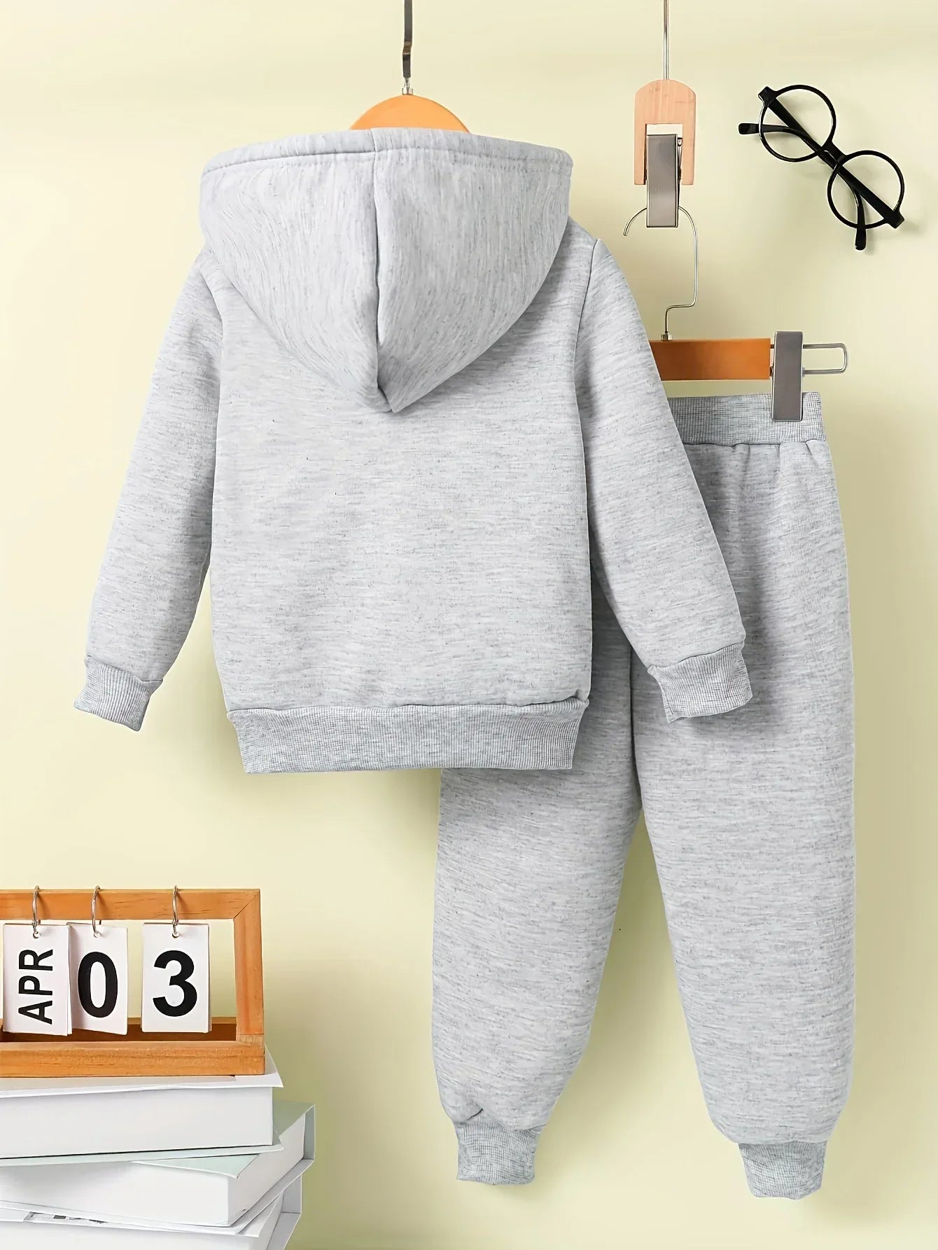 Boy 1-3Y Fleece Hoodie And Casual Sports Pants Set Football Pattern Polyester - ToylandEU