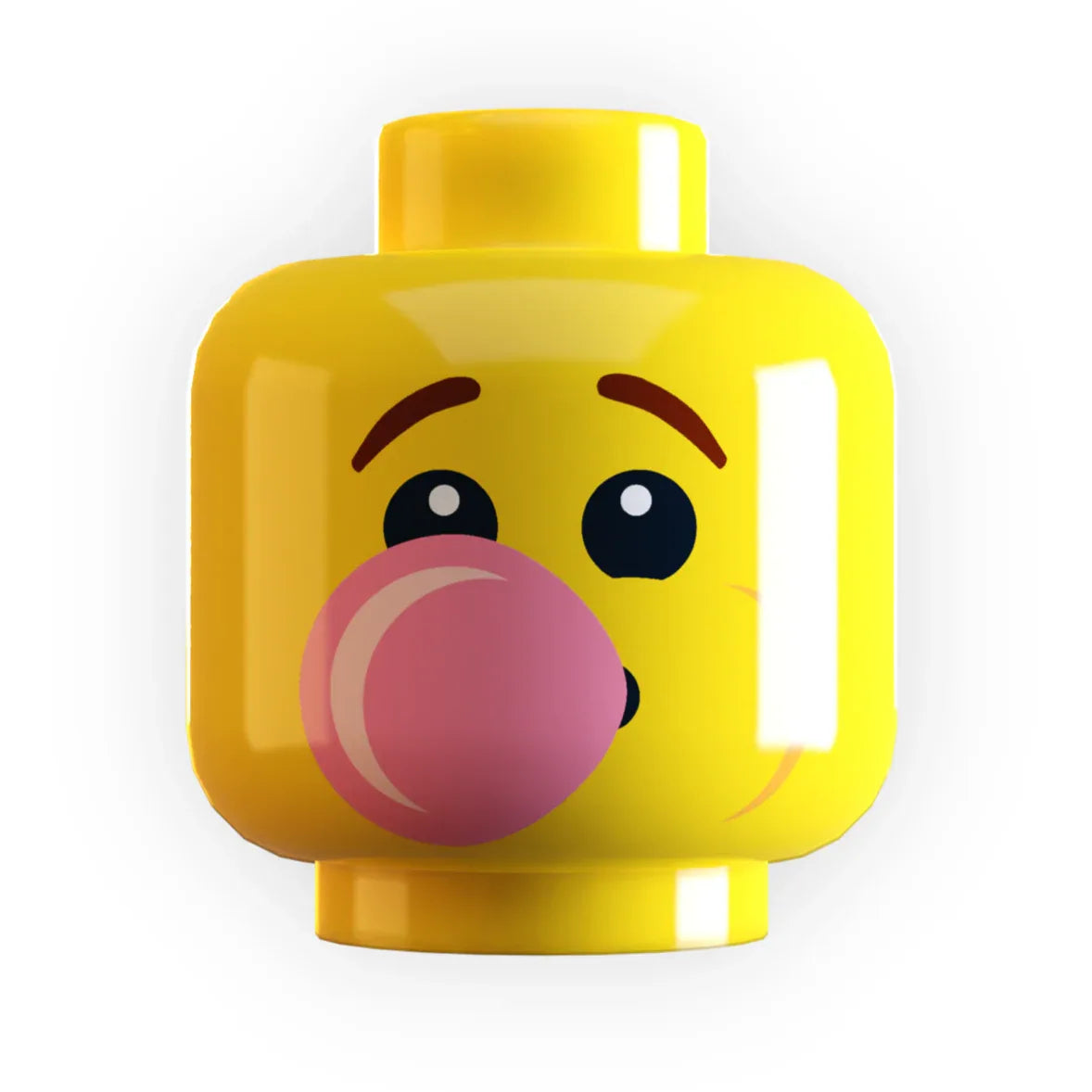 Printed Bubble Gum Figure Head For LEGO Figures Fits Authentic Minifigs On Genuine LEGO Head - ToylandEU