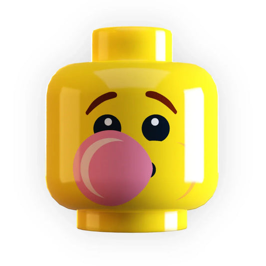 Printed Bubble Gum Figure Head For LEGO Figures Fits Authentic Minifigs On Genuine LEGO Head - ToylandEU